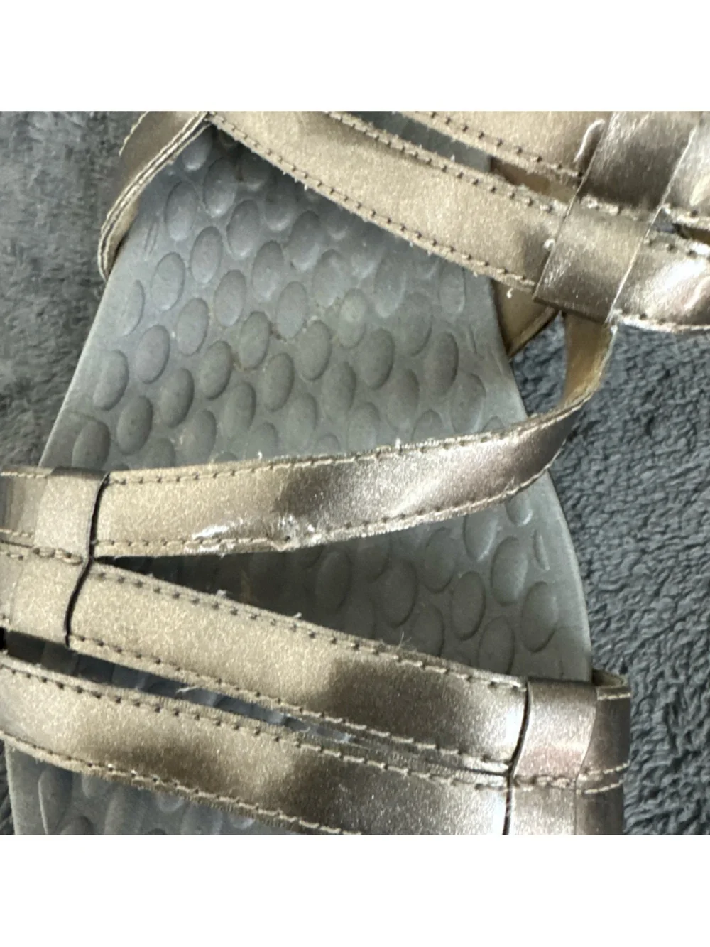 Clarks Privo Bronze Strappy Sandals | Cushioned Walking Slingback | Size 9 - Picture 3 of 7